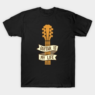 Guitar is My Life Acoustic Guitar Headstock T-Shirt